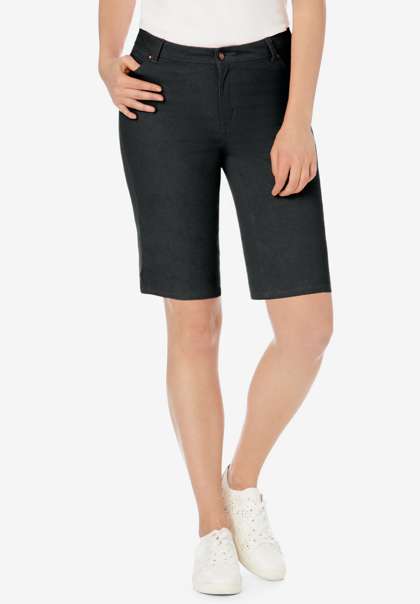 True Fit Stretch Denim Bermuda Short image number 0