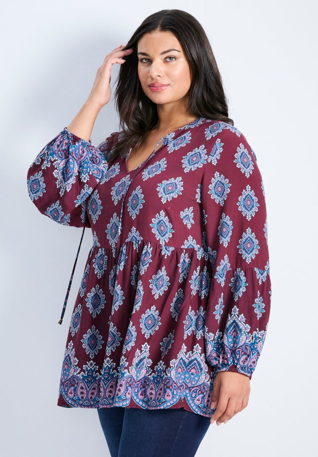 Mara Blouson Sleeve Tunic image number 1