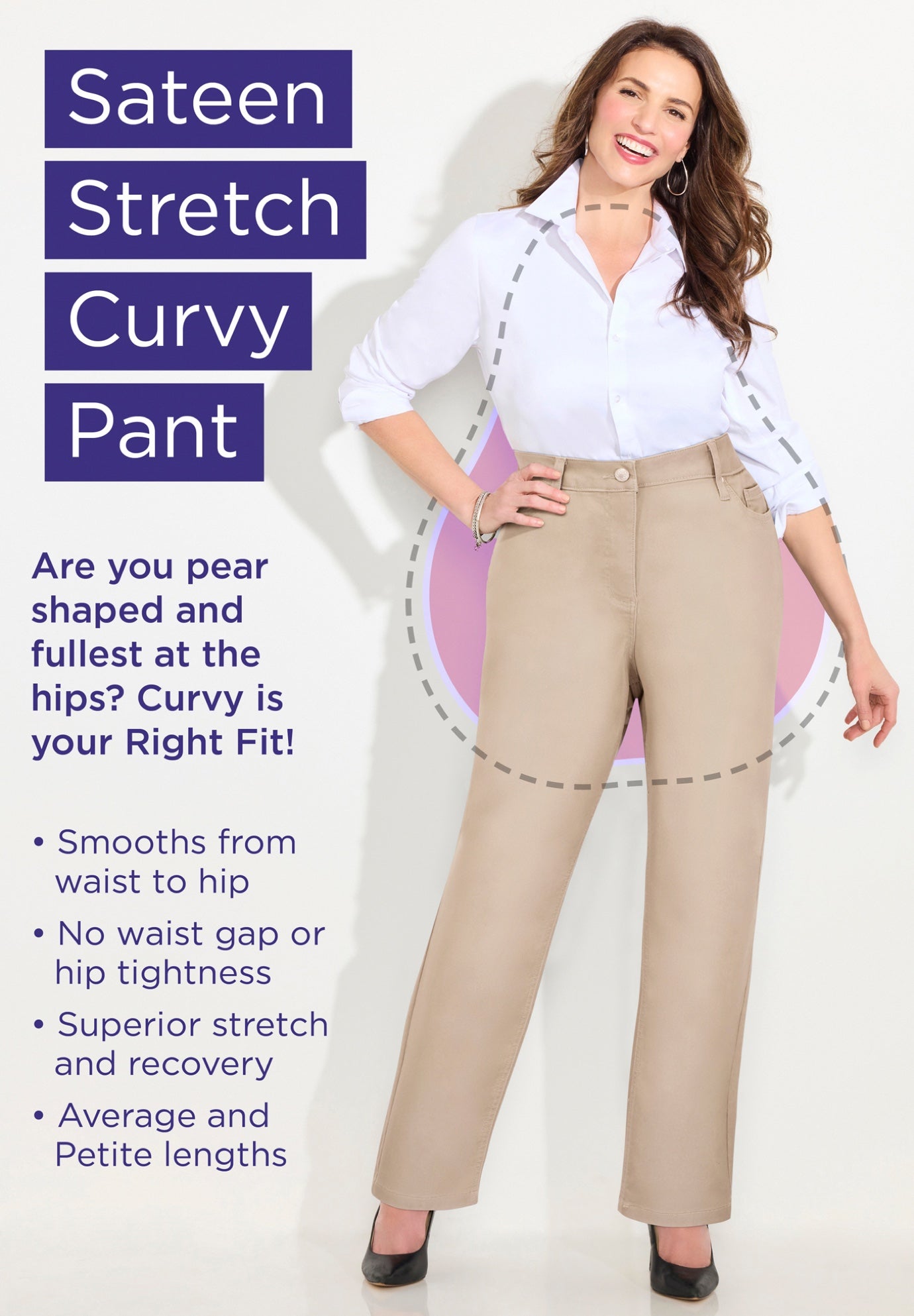 Softluxe Sateen Stretch Curvy Pant image number 5