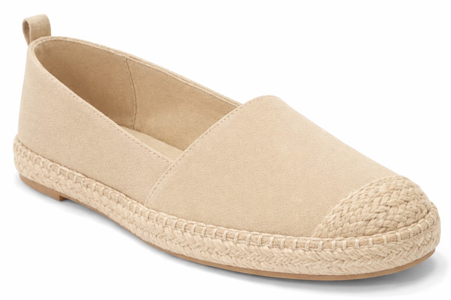 Faux Suede Slip-On Espadrille Flats image number 0