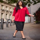 V Neck Pleat Front Tunic image number null