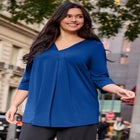 V Neck Pleat Front Tunic image number null