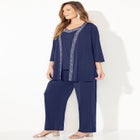 Beaded 3-Piece Cardigan Pant Suit image number 4