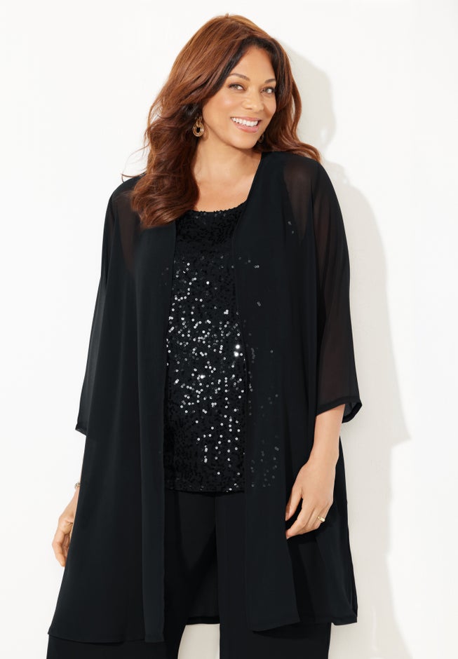 3-Piece Sequin Tank Pant Set image number 3