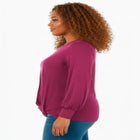 Scoop Neck Knot Hem Top image number null