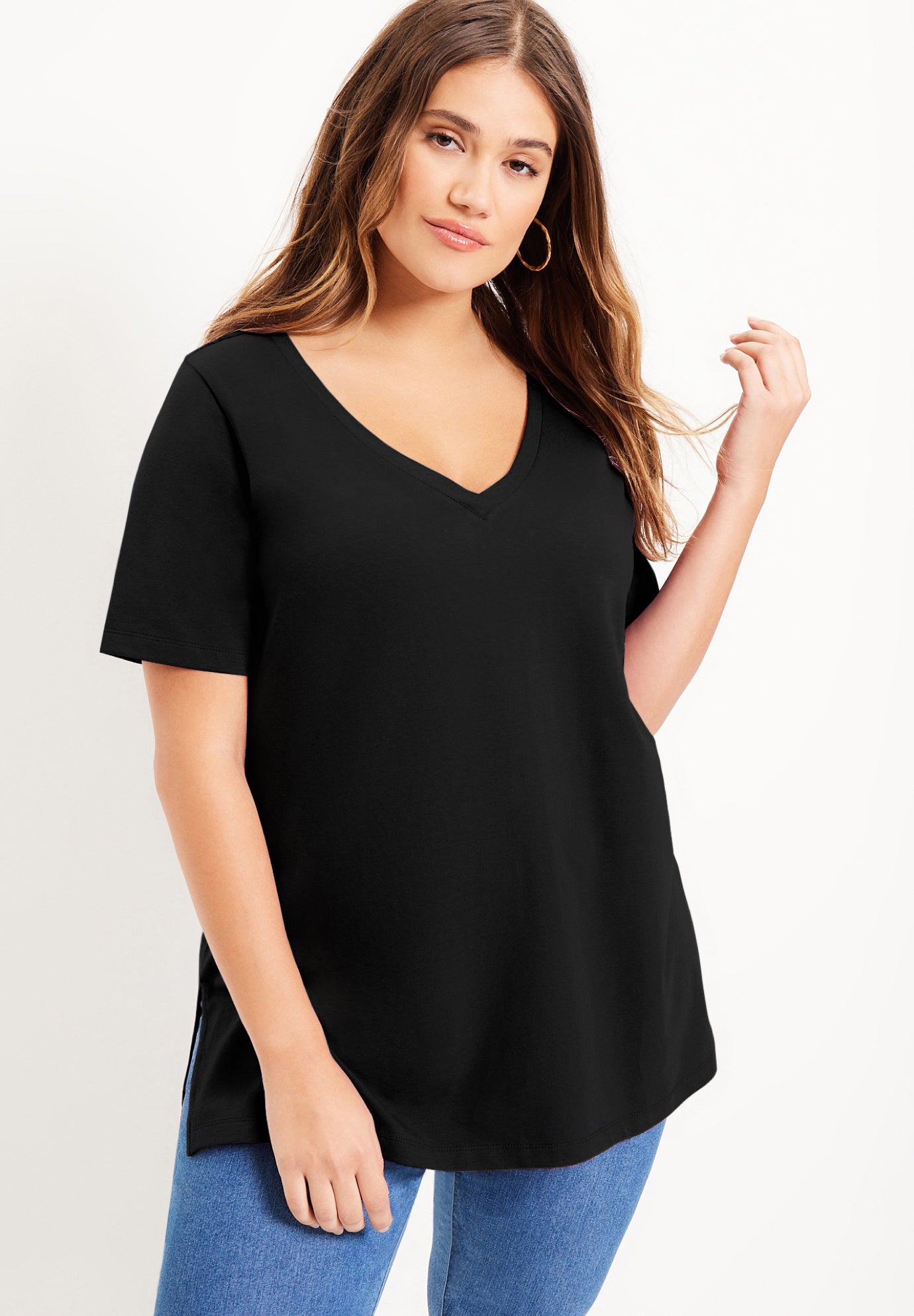 Short-Sleeve V-Neck One + Only Tunic image number 0