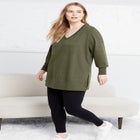 V-Neck French Terry Sweatshirt image number 0