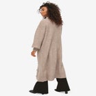 Stretch Button Front Duster Cardigan Sweater image number null