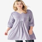 Velour V-Neck Empire Tunic image number null