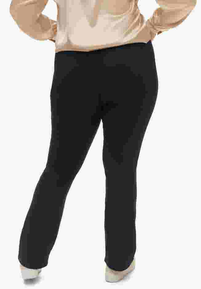 Stretch Bootcut Pants With Side Zip image number 1