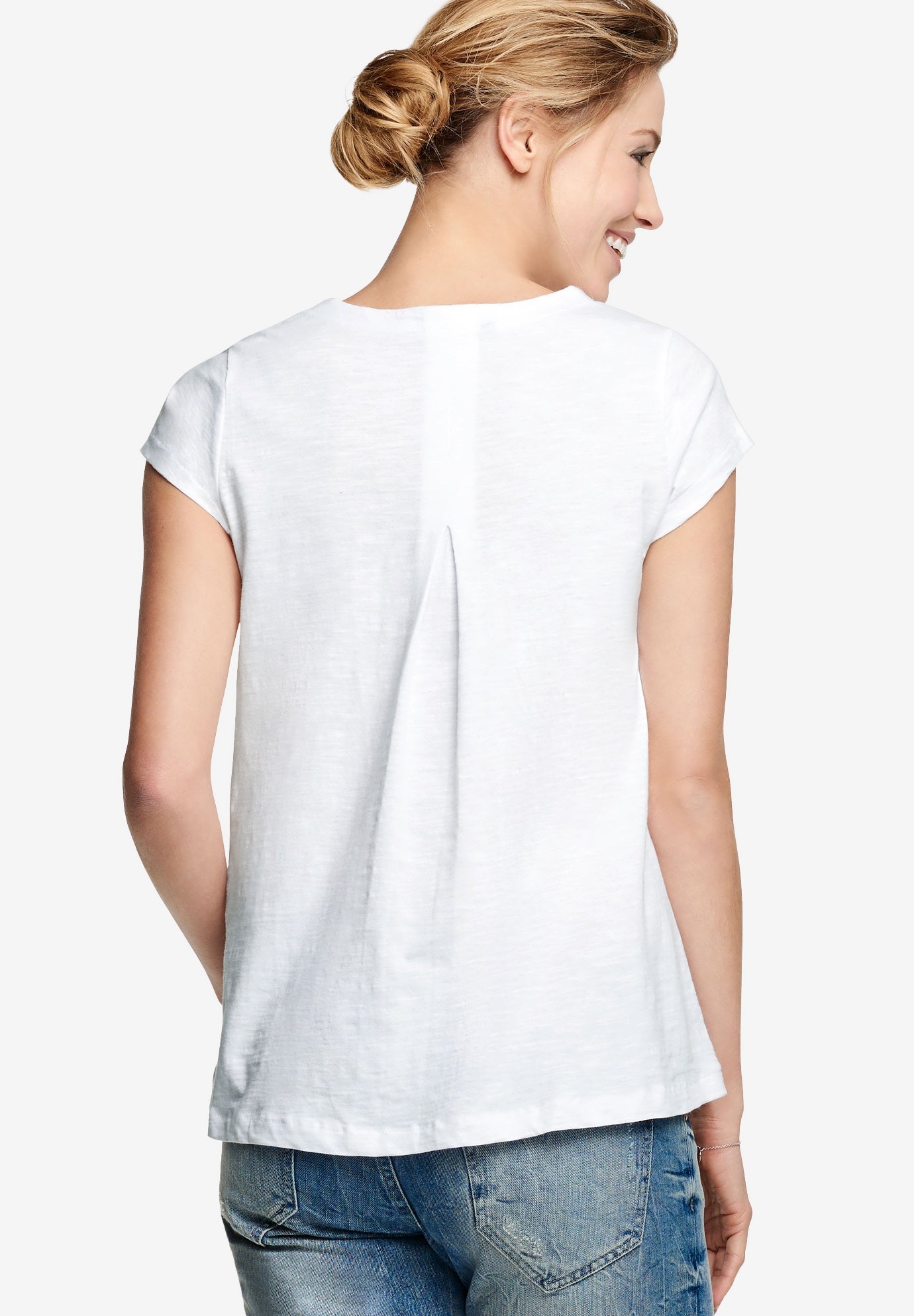 Cotton Jersey Slub Cap Sleeve Trapeze Tee image number 1