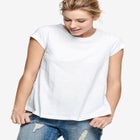 Cotton Jersey Slub Cap Sleeve Trapeze Tee image number 0