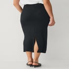 Stretch Knit Pull On A Line Maxi Skirt image number null