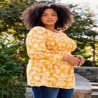 Smocking Blouson Sleeve Blouse image number null