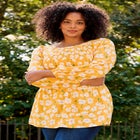 Smocking Blouson Sleeve Blouse image number null