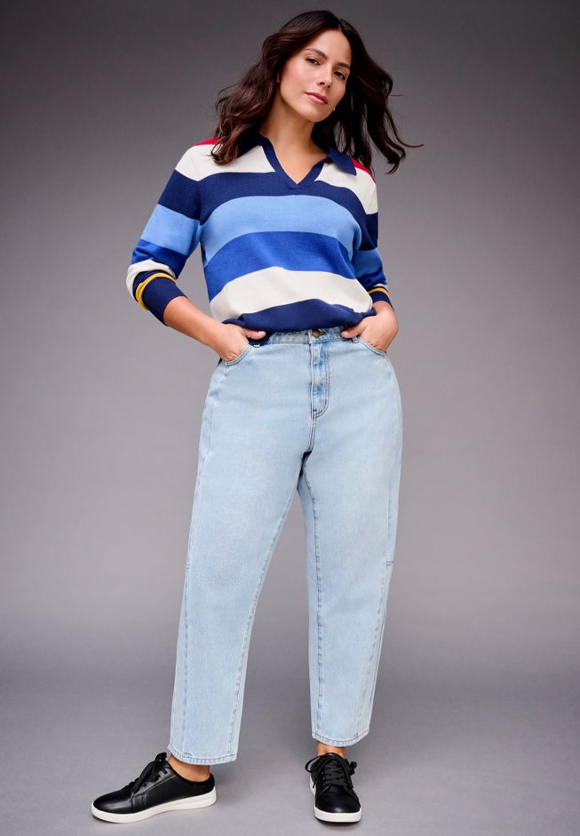 Color Block Polo Sweater image number 1