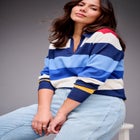 Color Block Polo Sweater image number null