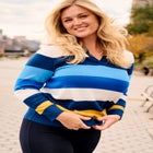 Color Block Polo Sweater image number null