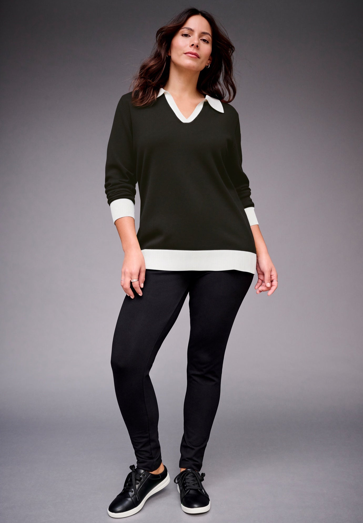 Color Block Polo Sweater image number 0