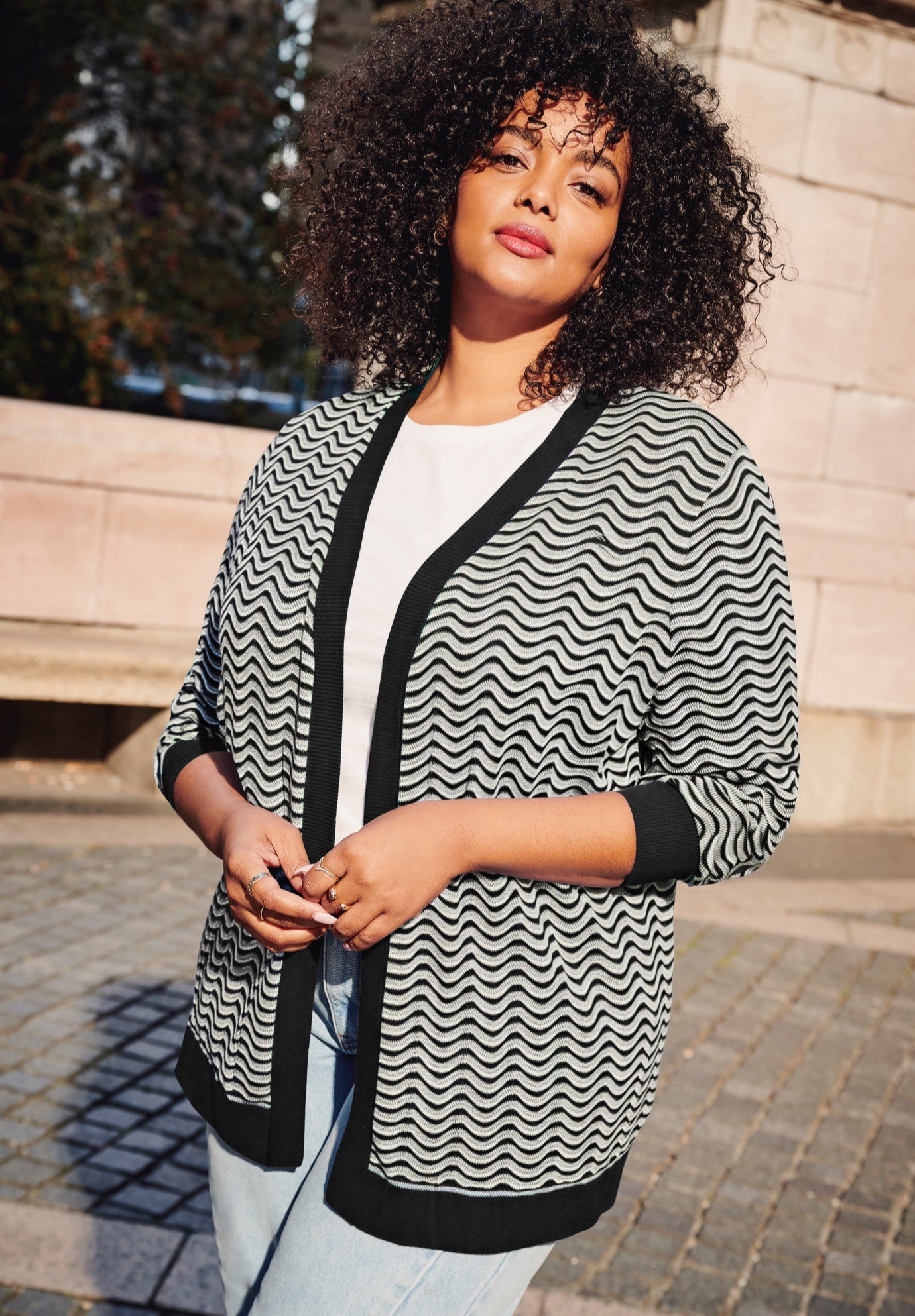 Poet Sleeve Open Cardigan Sweater image number 0