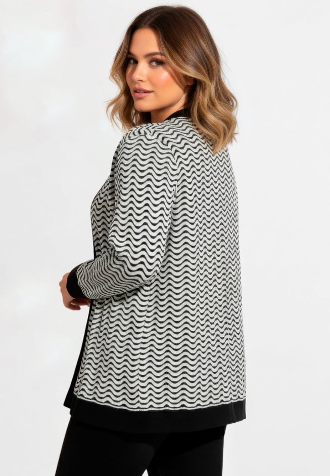 Poet Sleeve Open Cardigan Sweater image number 3