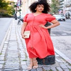 Button Front Midi Dress image number null