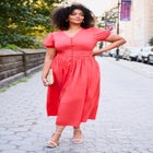 Button Front Midi Dress image number null