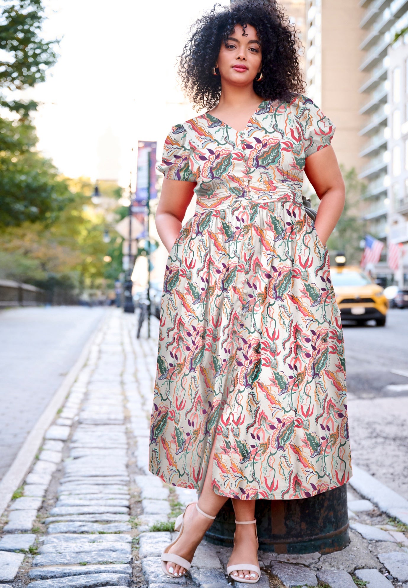 Button Front Midi Dress image number 0