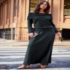 Off Shoulder Long Sleeve Sweater image number null