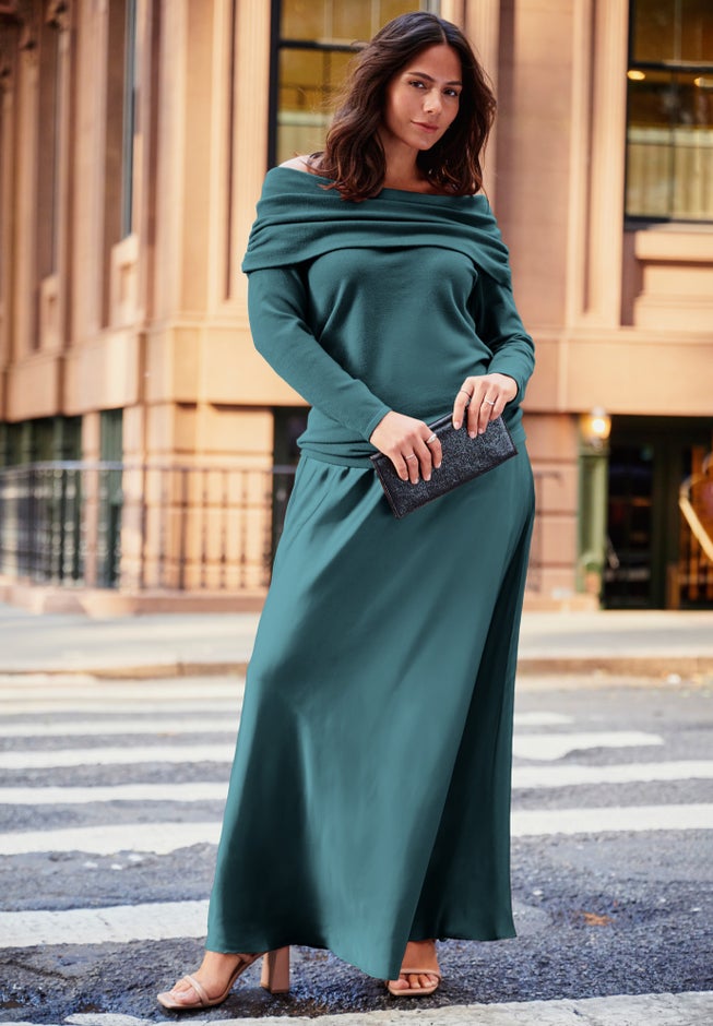 Off Shoulder Long Sleeve Sweater image number 1