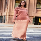 Off Shoulder Long Sleeve Sweater image number null