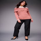 Off Shoulder Long Sleeve Sweater image number null