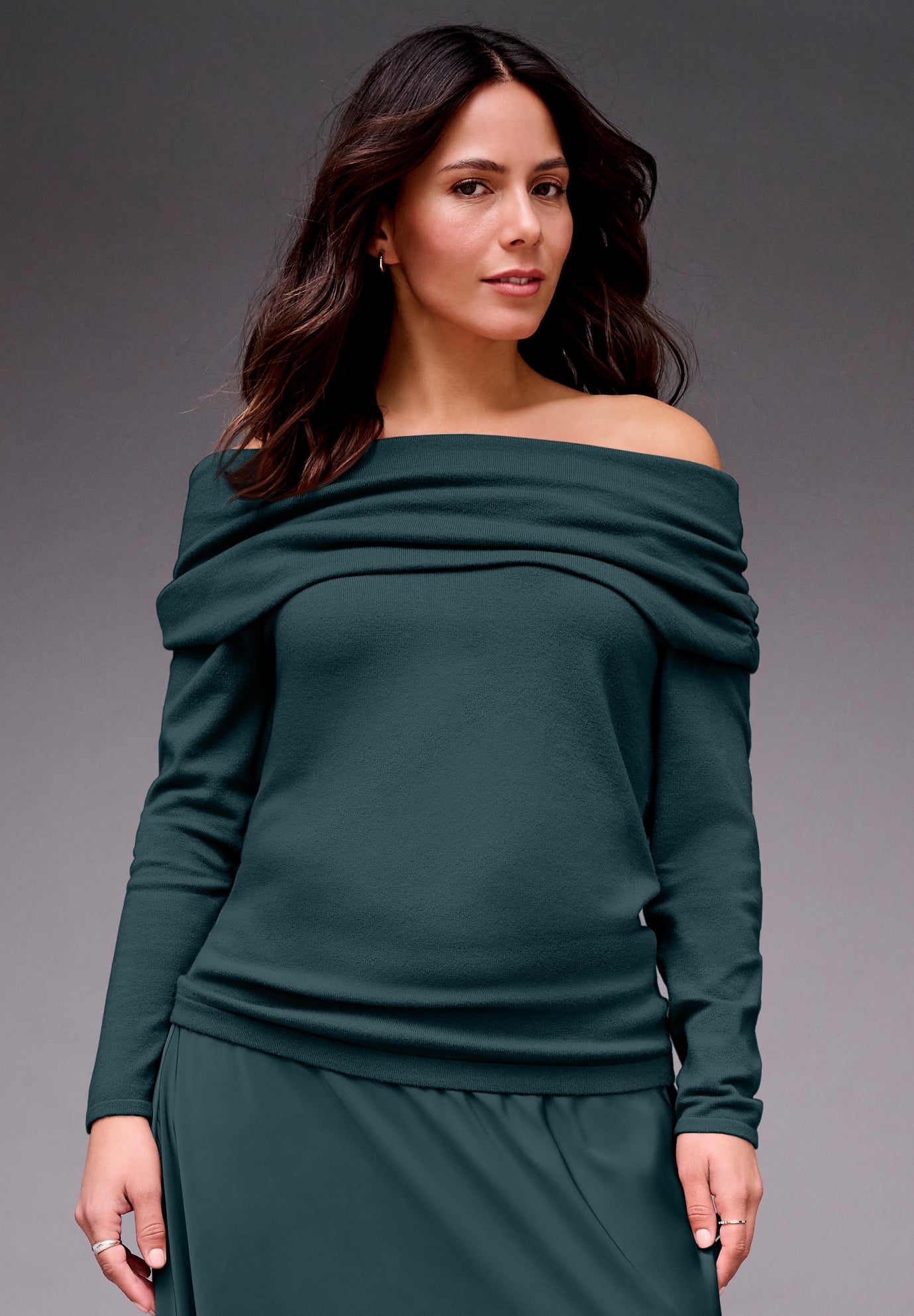 Off Shoulder Long Sleeve Sweater image number 0