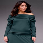 Off Shoulder Long Sleeve Sweater image number null