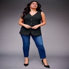 Button Front Vest image number null