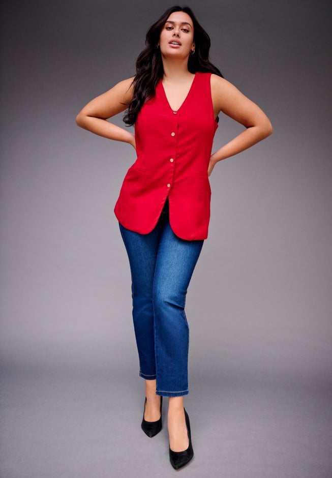 Button Front Vest image number 2