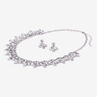Rhinestone Earring and Necklace Set. image number null