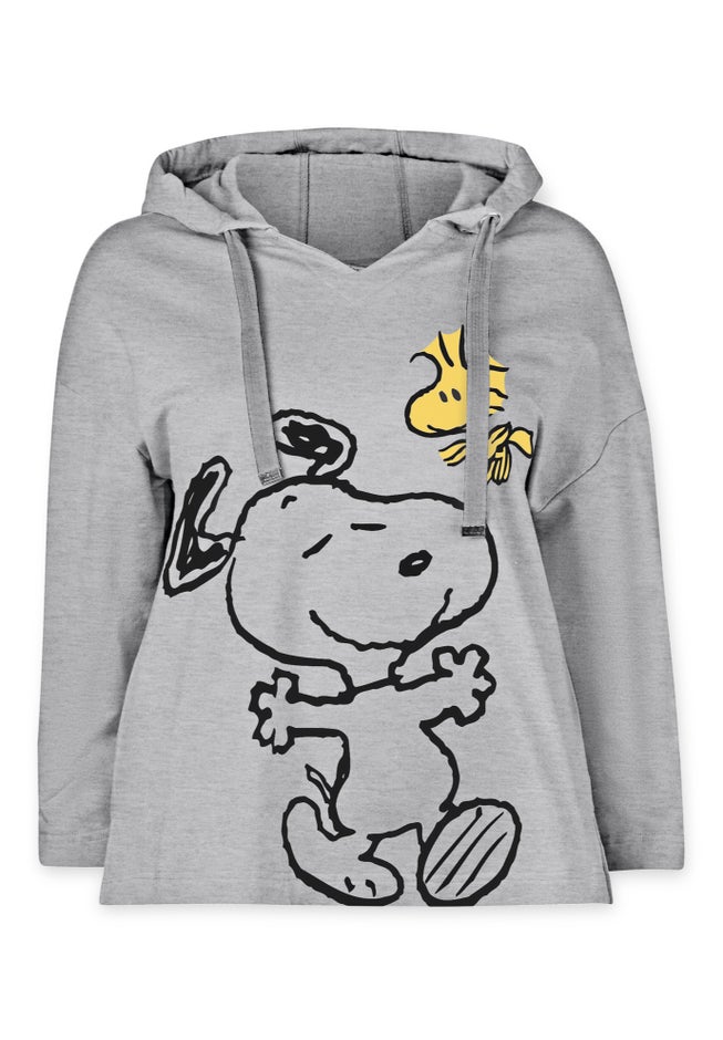 Peanuts Women&rsquo;s Hooded Sweatshirt Snoopy and Woodstock image number 1