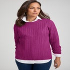 Cable Crewneck Sweater image number null