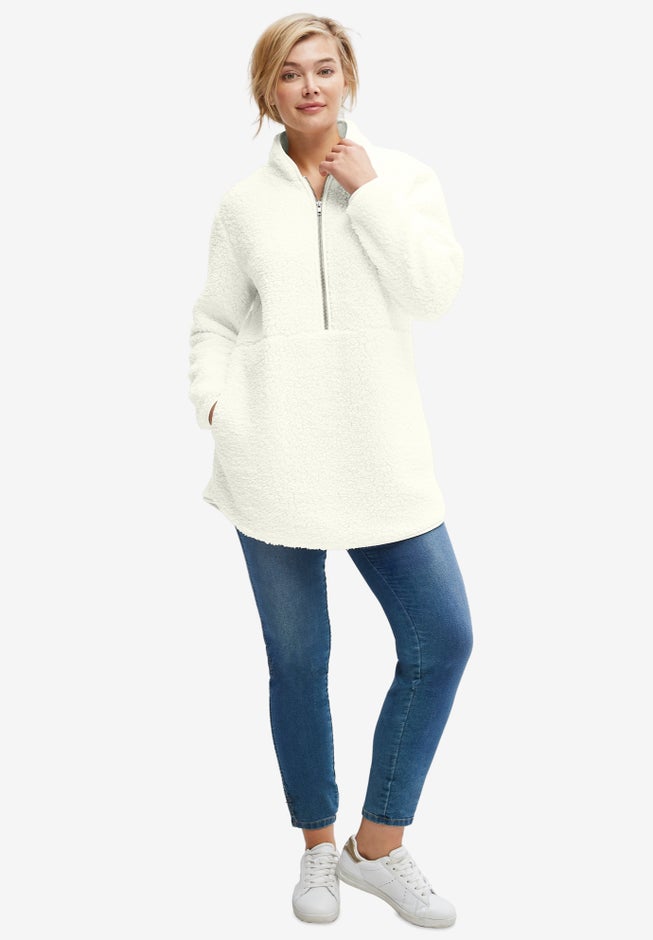 Half-Zip Sherpa Pullover image number 0