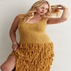 Sweater Fringe Maxi Dress image number null
