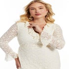 Ruffled Lace Maxi Dress image number null