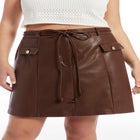 Faux Leather Mini Skirt image number null
