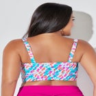 Bra Sized Tie Front Longline Underwire Bikini Top image number null