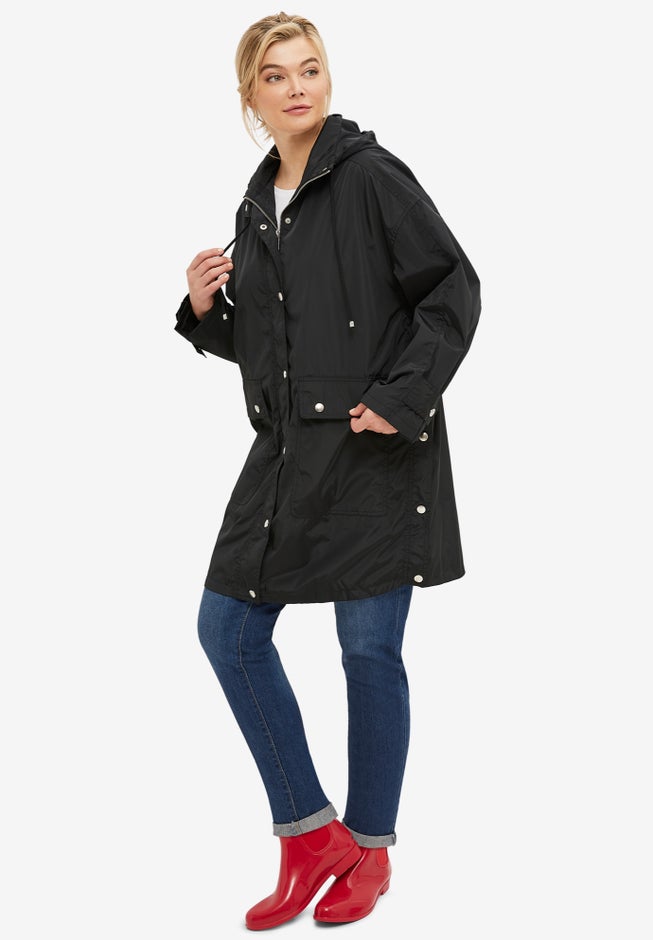 Hooded A-Line Raincoat image number null