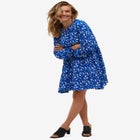 Tiered Dress With Henley Neckline image number null