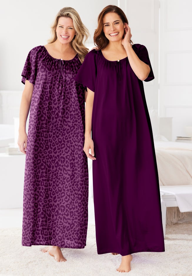 Long 2 Pack Tricot Gowns image number 3