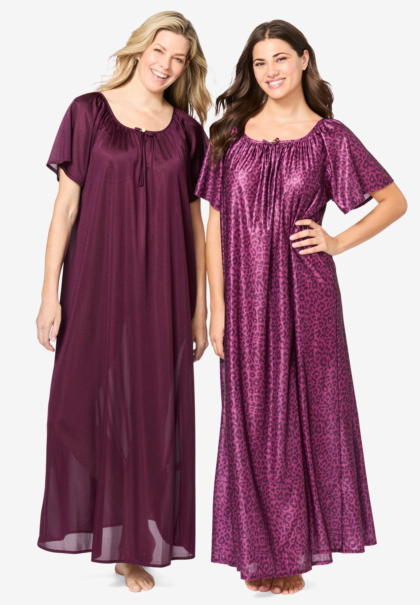 2-Pack Long Silky Gown image number 0