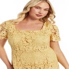 Square-Neck Lace Midi Dress image number 3