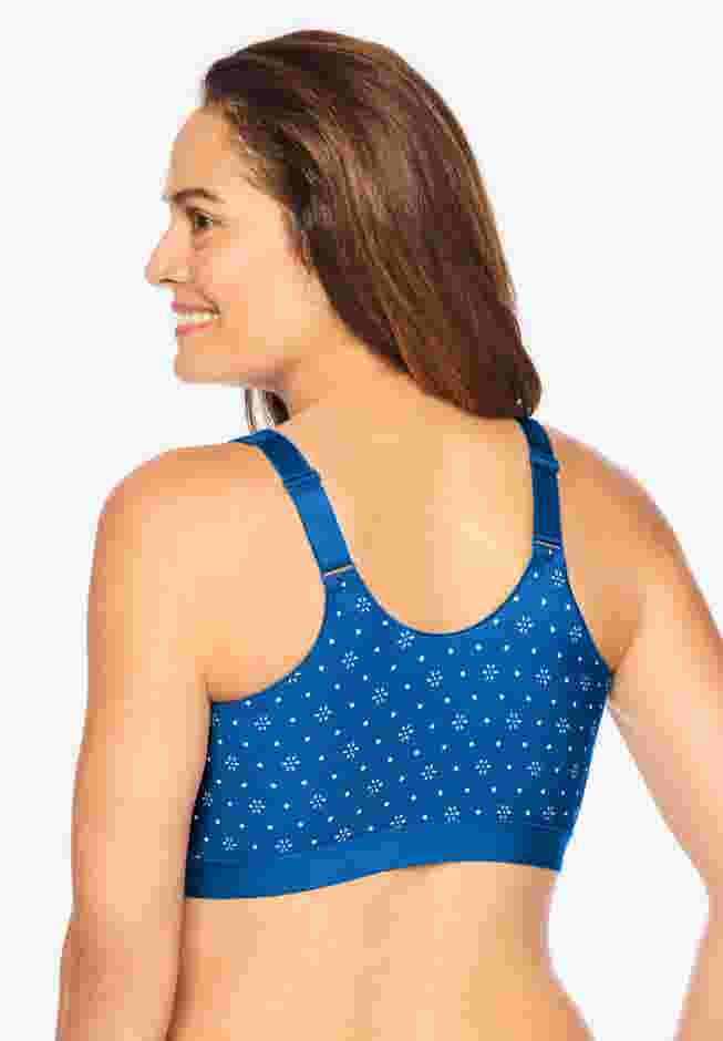Comfort Choice® Velcro Crossover Wireless Lounge Bra image number 1